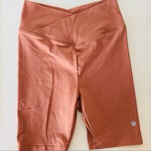 FLEXLIVING Peach Scrunch High Rise Waisted Biker Short 7" Inseam XS Gym Lounge